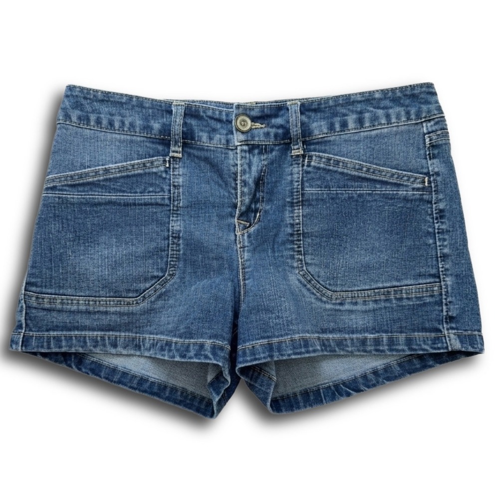 Unionbay Womens Denim Shorts Medium Wash Multi Pocket Size 9 29W